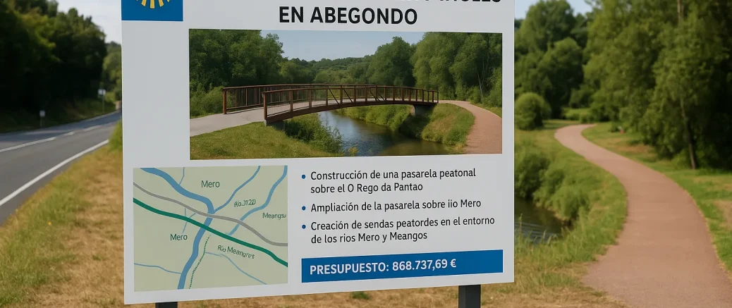 Nuevas mejoras en el Camino Inglés a su paso por Abegondo
